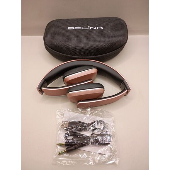BeLink X Beat Wireless Foldable Headphones with Zip Case Rose Gold - Picture 16 of 16